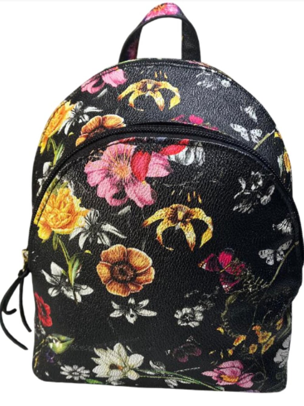 Unbranded Floral-Themed Backpack Two Compartments Matching Key Ring Like New - Picture 6 of 15